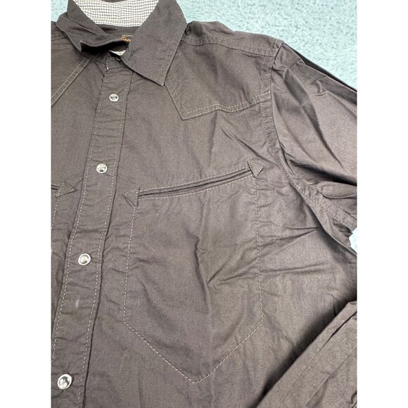 Ben Sherman Mens S Brown Long Sleeve Pearl Snap Shirt Western Cowboy *Read - Picture 7 of 15